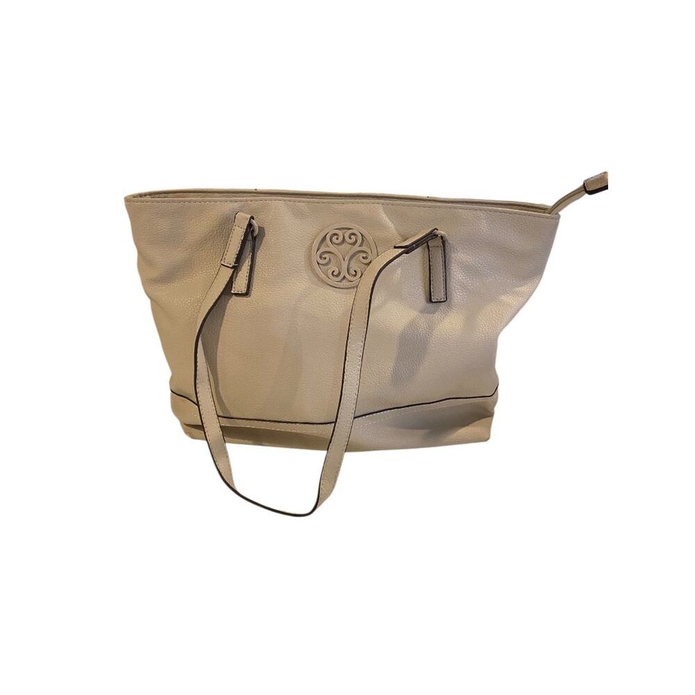 Enzo Angiolini Tote Shoulderbag Vegan Leather Beige Pebbled
